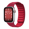 Red Magnetic Leather Strap