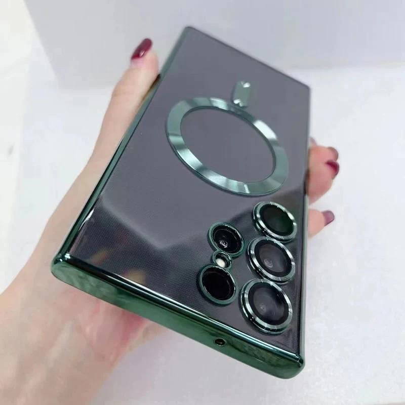 Samsung S23 Ultra Magsafe Magnetic Transperant Case with  Lens Protector