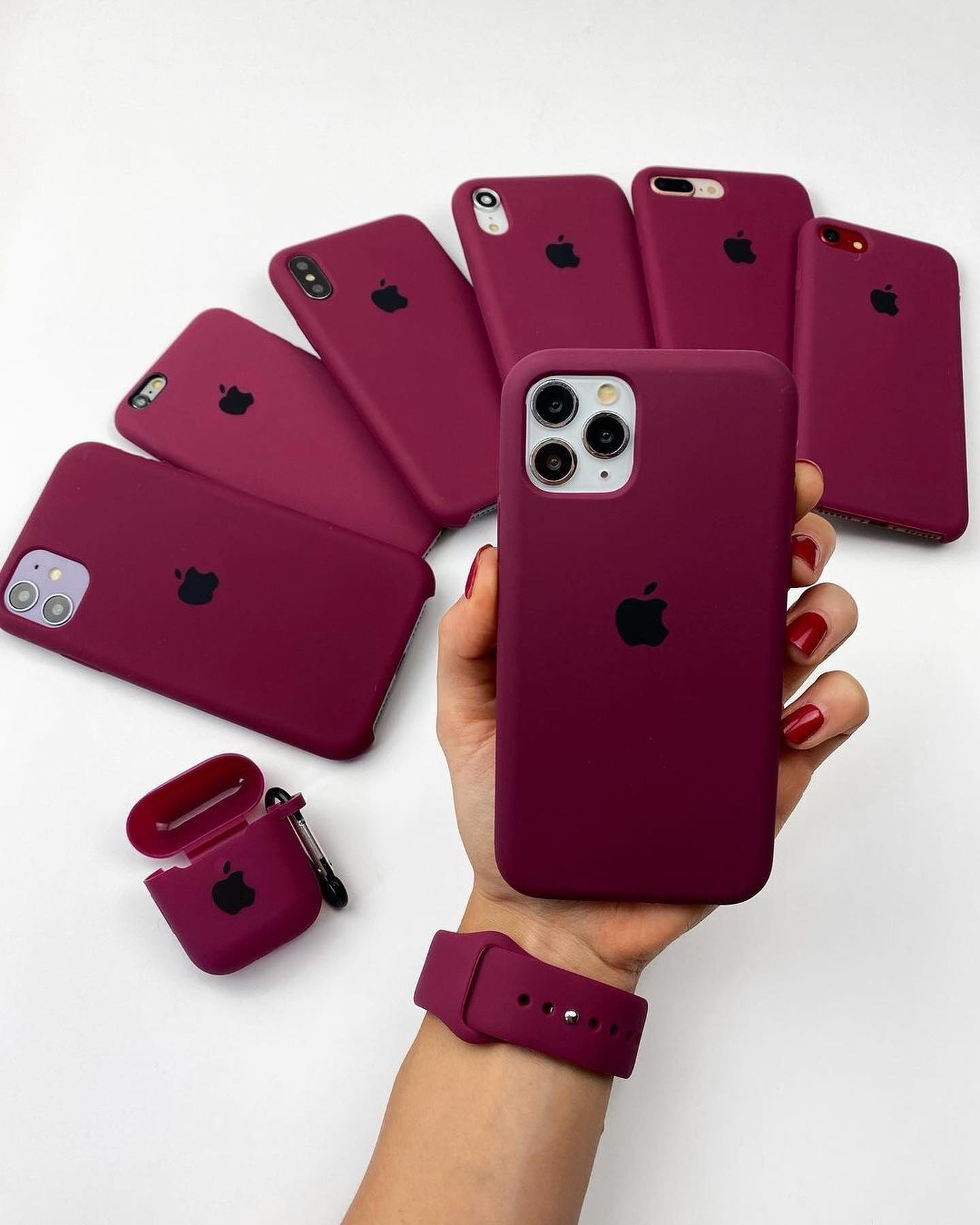 Iphone Maroon Silicone Case