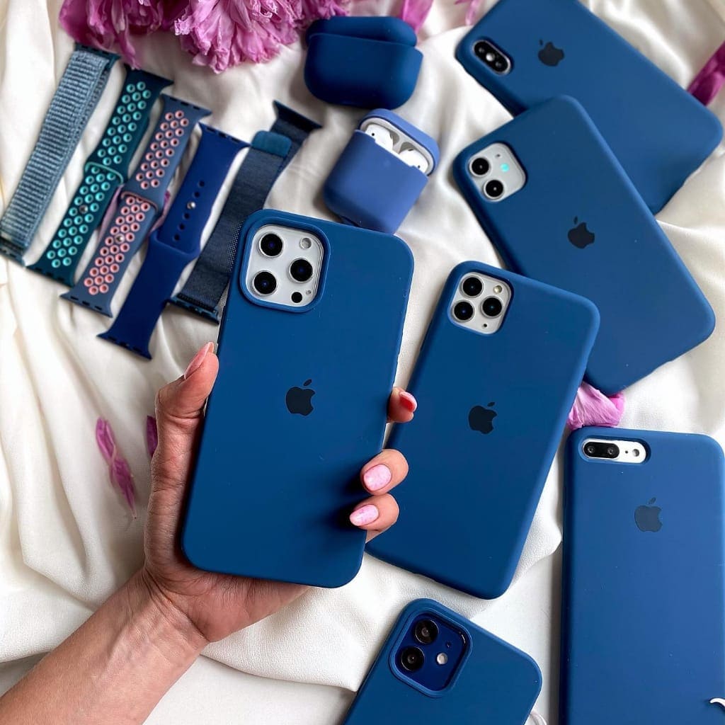 Iphone Blue Silicone Case