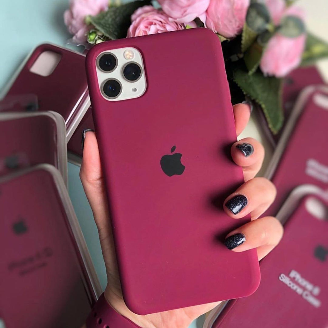 Iphone Maroon Silicone Case