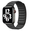 Black Magnetic Leather Strap
