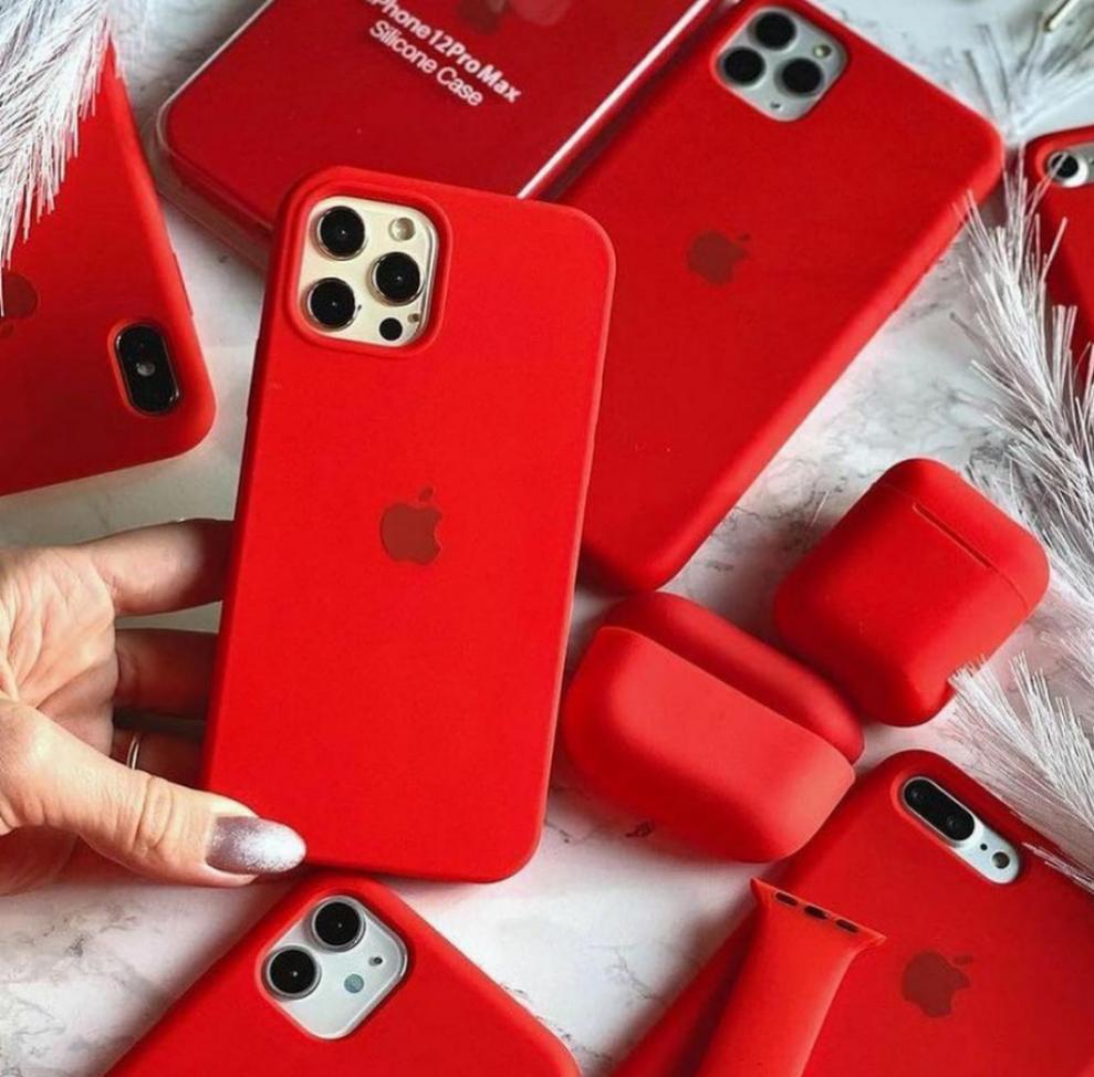 Iphone Red Silicone Case